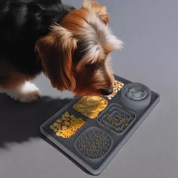 Classic Pet Licking Mat Pet Eating Ware Dog Slow Food Mat Placemat Dog Feeder Supplies Suction Cup Dog Bathing Distraction