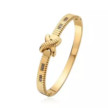 Classic Punk Style Stainless Steel Cross Bracelet Geometric Cubic Zircon Bangle Exquisite Jewelry for Women Party Gifts 17cm