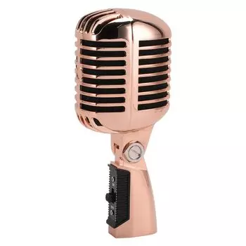 Classic Retro Dynamic Vocal Microphone, Old Vintage Style Unidirectional Cardioid Self-Tensioning Rotating Dynamic Vocal Microphone for KTV, Live