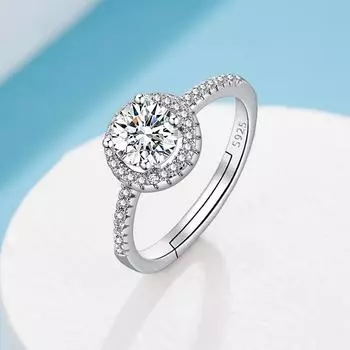 Классическая круглая сумка имитация бриллиантового кольца Mosan женское Ins европейский и американский модный темперамент полное бриллиантовое кольцо женское обручальное кольцо