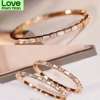 Классический женский браслет из змеиной кости, серебро S925, оригинальный фирменный браслет, модные украшения, вечеринка, свадебный подарок