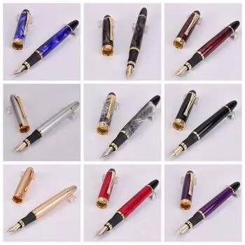 Classic Style Fountain Pen Dazzle Blue Metal Fountain Pen Gift Pen Inking Pens Office Supplies marble grey