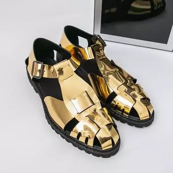 Classic Summer Men Sandals European-style Casual Comfortable Breathable Fashionable Beach Sandals Business Office Men Sandals 38