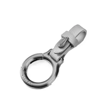 Classic Waist Hanging Keychain PU Leather Keys Organizer Key Ring Car Keychain Business