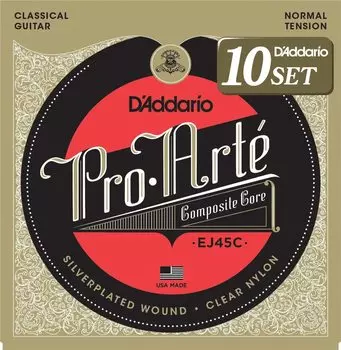 Струны для классической гитары Pro Arte Composite Normal EJ45C x 10 Set D Addario Long-Lasting []