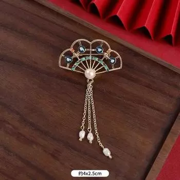 Classical medium enamel brooch shell flower peacock female retro court elegant temperament cheongsam accessories corsage
