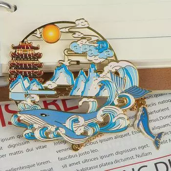 Classical Mythology Chinese Style Brass Bookmark Book Clip Metal Pagination Mark Metal Bookmark C