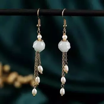 Classical natural pearl jadeite jade bracelet women s high-end temperament versatile simple bracelet accessories set