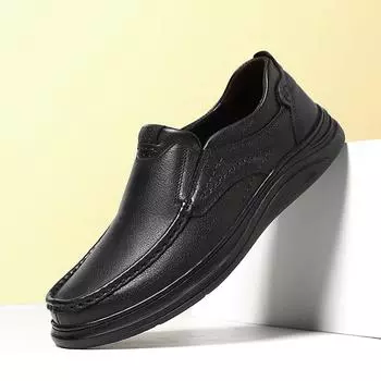 Classics Outdoor Walking Footwear New All-match Men s Loafers Fashion Male Casual Shoes Comfortable Male Flats Business Shoes 38 чёрный