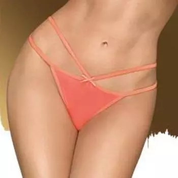 CLASSIFIED Оранжевые стринги L/XL прозрачный