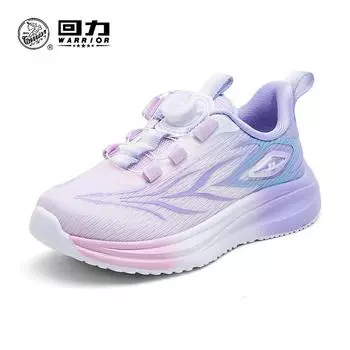Classmate cool button shoes autumn new boys and girls purple mesh breathable shoes versatile sports and leisure shoes 28
