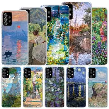 Claude Monet Garden Lotus Bridge Soft Case For Samsung Galaxy A51 A71 A50 A70 A21S Phone Cover A30 A20E A10 A31 A41 A6 A7 A8 A9 Samsung A71
