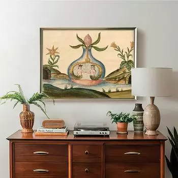 Clavis Artis винтажный художественный принт постер Алхимия Мерман средневековое украшение 21cm30cm NoFrame