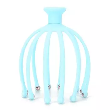 Claw Head Massager Stress Relief Hair Therapy Rolling Ball Scalp Massage MachineBlue синий
