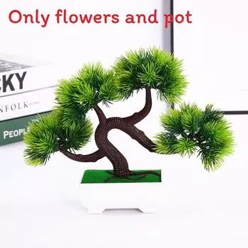 Claw Simulated Dragon Pinus Hwangshanensis Green Plants Potted Desktop Decor Green