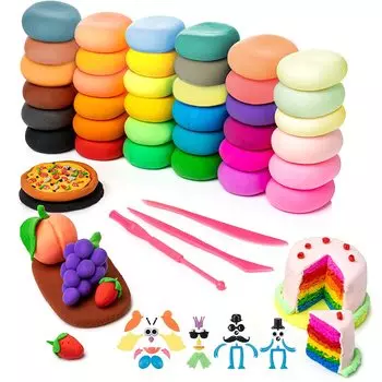 clay DIY handmade tools birthday gift for ultralight clay age 6 and up Ultra-lightweight clay, 36-color set, toy, included, boys, girls, air-dried