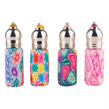 Clay Roller Bottle Empty Refillable Bottle Essential Oil Roller Bottles Glass Roll On Bottles Rollerball Bottle Bottle 6ml