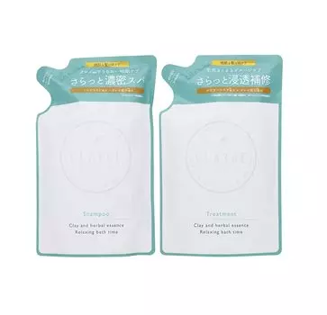 CLAYGE Шампунь-уход SN с нежным цветочно-мускусным ароматом, сменный блок, 400 мл, ассорти из 2 штук и белый