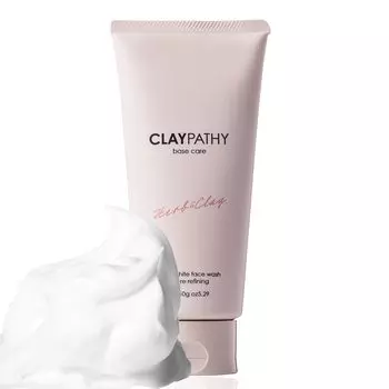 CLAYPATHY Clay Wash Плотная пенка для умывания лица Содержит персиковый керамид x витамин C x энзимный крем для умывания лица Глиняная маска Сделано в Японии 150 г [Pore