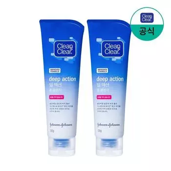 Clean & Clear C&C Deep Action Foam Cleanser 120 г очищающая пена, 2 шт.