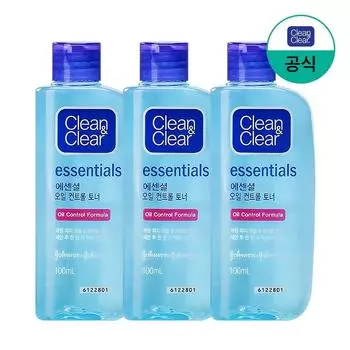 Clean & Clear, контрольный тоник с эфирными маслами, 100 мл, 3 шт.