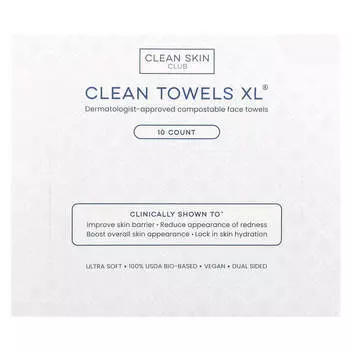 Clean Skin Club, чистые полотенца XL®, упаковка 10 шт.
