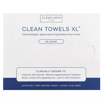 Clean Skin Club, Clean Towel, XL, 50 sheets