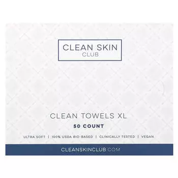 Clean Skin Club, Clean Towel XL, disposable, 50 sheets