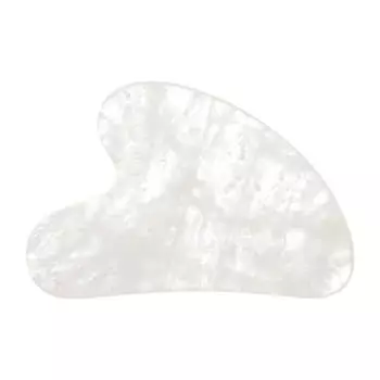Clean Skin Club, резной камень Гуа-Ша, белый кварц, 1 шт.