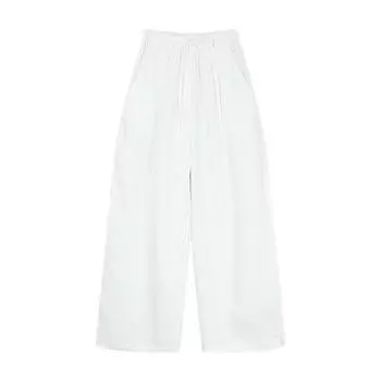 CLEAN SPACE Женские льняные брюки прямого кроя - Свежие, дышащие, повседневный стиль с высокой посадкой 2025 (53195) Small