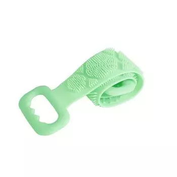 Cleaning Body Double Sided Back Scrubber Bath Shower Silicone Spa Tool Brush 60cm