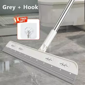 Cleaning Brush Long Handle Telescopic Magic Broom Silicone Floor Wiper Squeegee Strip Window Glass Household Bathroom Sweeping