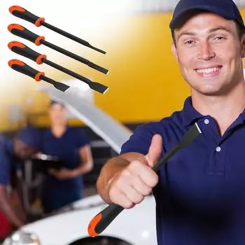 Cleaning Tool Scraper Car Cleaning Scraper Non-Scratch Removal Spatula Oil Stain Oil-Resistant Kitchen Cleaning Ergonomic оранжевый