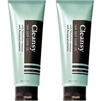 Cleansy Skin Deep Clear Gel Очищающий 200 г Набор из 2 очищающих гелей для снятия макияжа Pore Double Не требует мытья Наращивание ресниц ОК Черные точки