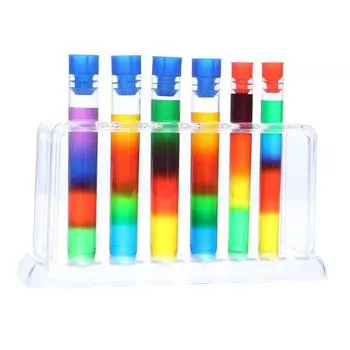 Clear 16.7*8*3cm Transparent 6 Holes Test Tube Stand Burette Shelf Test Tube Holder Test Tube Rack Clear