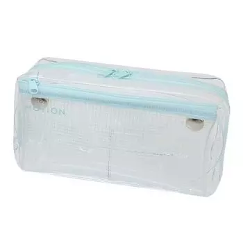 Clear BOX pen pouch with flap [Mint]