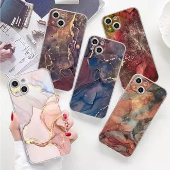 Clear Case For Apple iPhone 13 Pro 11 14 12 7 8 Plus SE 2022 XR X XS Max 6 6S Silicone Phone Cover Marble Pattern 1 iPhone 14 Pro Max