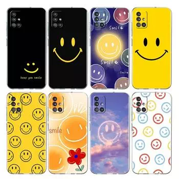 Clear Case For Samsung Galaxy A52 A12 A51 A32 A21s A71 A32 A22 50 A70 A31 A72 5G Phone Cover Smile Samsung A53 5G