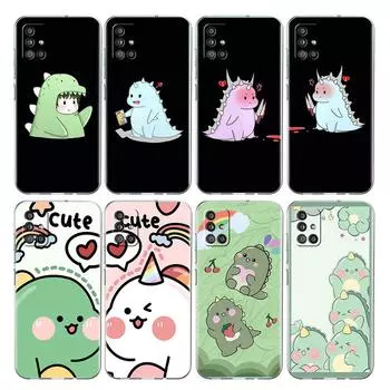 Clear Case For Samsung Galaxy A52 A12 A51 A32 A21s A71 A32 A22 50 A70 A31 A72 5G Phone Cover Dinosaur Cartoon Samsung A53 5G