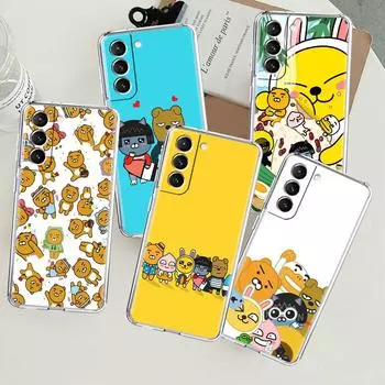 Clear Case For Samsung Galaxy S22 S20 FE S21 S10 S9 Plus Note 20 Ultra 10 Lite Transparent Phone Shell Kakao Friends Cute Samsung S22 Ultra 5G