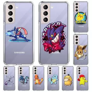 Clear Case For Samsung Galaxy S22 Ultra S20 FE S21 Plus S10 Lite S10e S9 Note 20 10 Soft TPU Phone Cover Cartoon Cute Pokemon Samsung S9 Plus