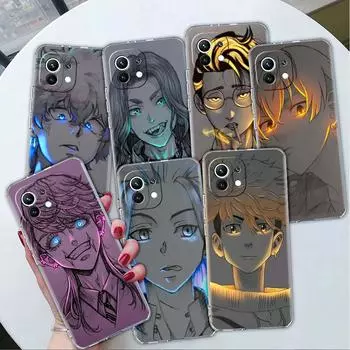 Clear Case For Xiaomi Mi Poco X3 NFC M3 Pro F3 F1 11 Lite 12 Note 10 11T 9T Transparent Phone Cover Anime Tokyo Revengers Redmi Note 9S