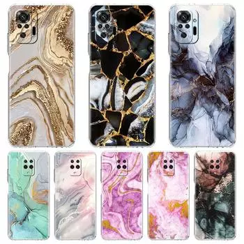 Clear Case For Xiaomi Redmi Note 11 Pro 10 9 9S 8 8T 7 9A 9C 9T 10 10C K40 Transparent Soft Phone Cover Marble Redmi Note 11 Pro 5G