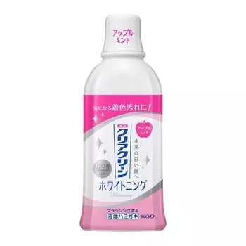 Clear Clean Plus Отбеливающий ополаскиватель для полости рта с ароматом яблока и мяты 600 мл x 12 шт. в наборе (1 случай)