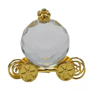 Clear Crystal Crafts Crystal Pumpkin Car Exquisite Baby Birthday Gift Office Home Decoration