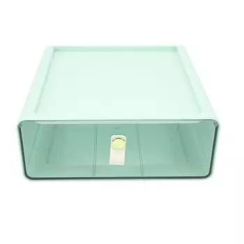 Clear Drawer Storage Box Large Capacity Desktop Drawer Storage Container Organizer for Office Green зелёный