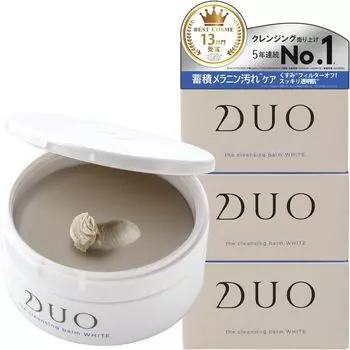 clear DUO Очищающий бальзам Белый A 90 г x 3 шт. набор Увлажняющий уход за порами Средство для снятия макияжа Умывание лица W Не требуется умывания duo Duo [Тусклость