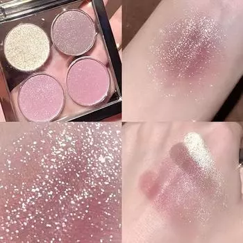 Clear Earth Color Taro Mud Серый Фиолетовый Четырехцветные тени для век Телесный макияж Высококачественный цвет Sense Earth Водонепроницаемы и легко носить с собой 1#