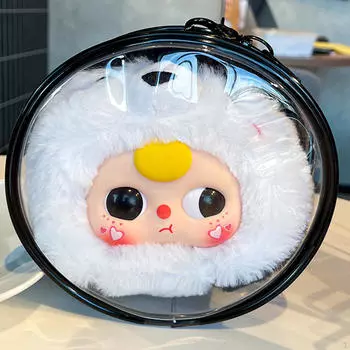 Clear Figure Display Bag Carrying Case Doll for Figures Collectibles чёрный