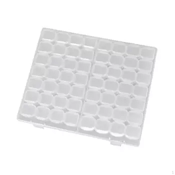Clear Jewelry Storage Case Compact Multifunctional Earrings Box for Rings Buttons Nail Art